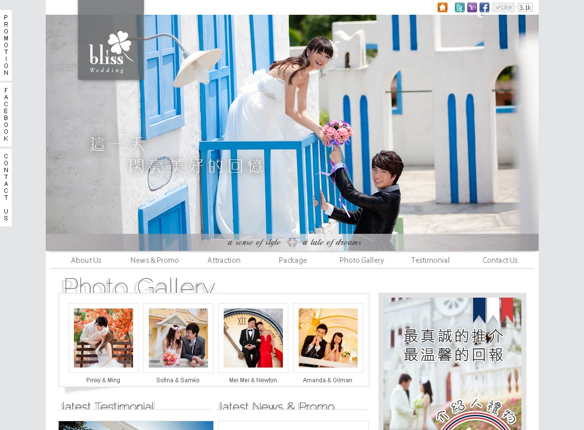 bliss wedding website